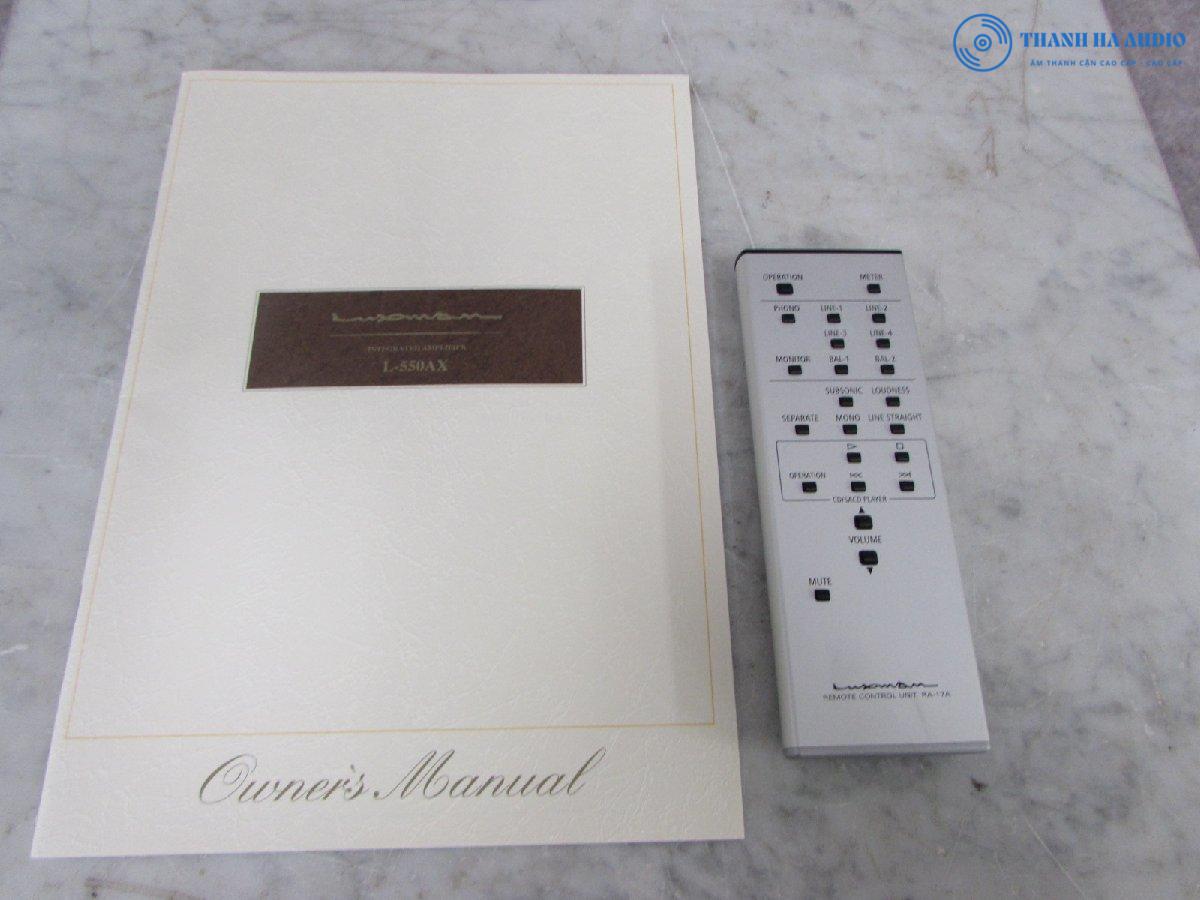 Luxman L550AX sach huong dan, dieu khien